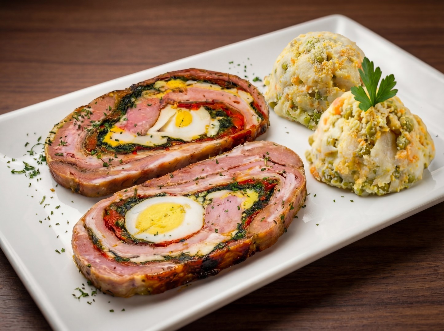 Matambre con Ensalada Rusa